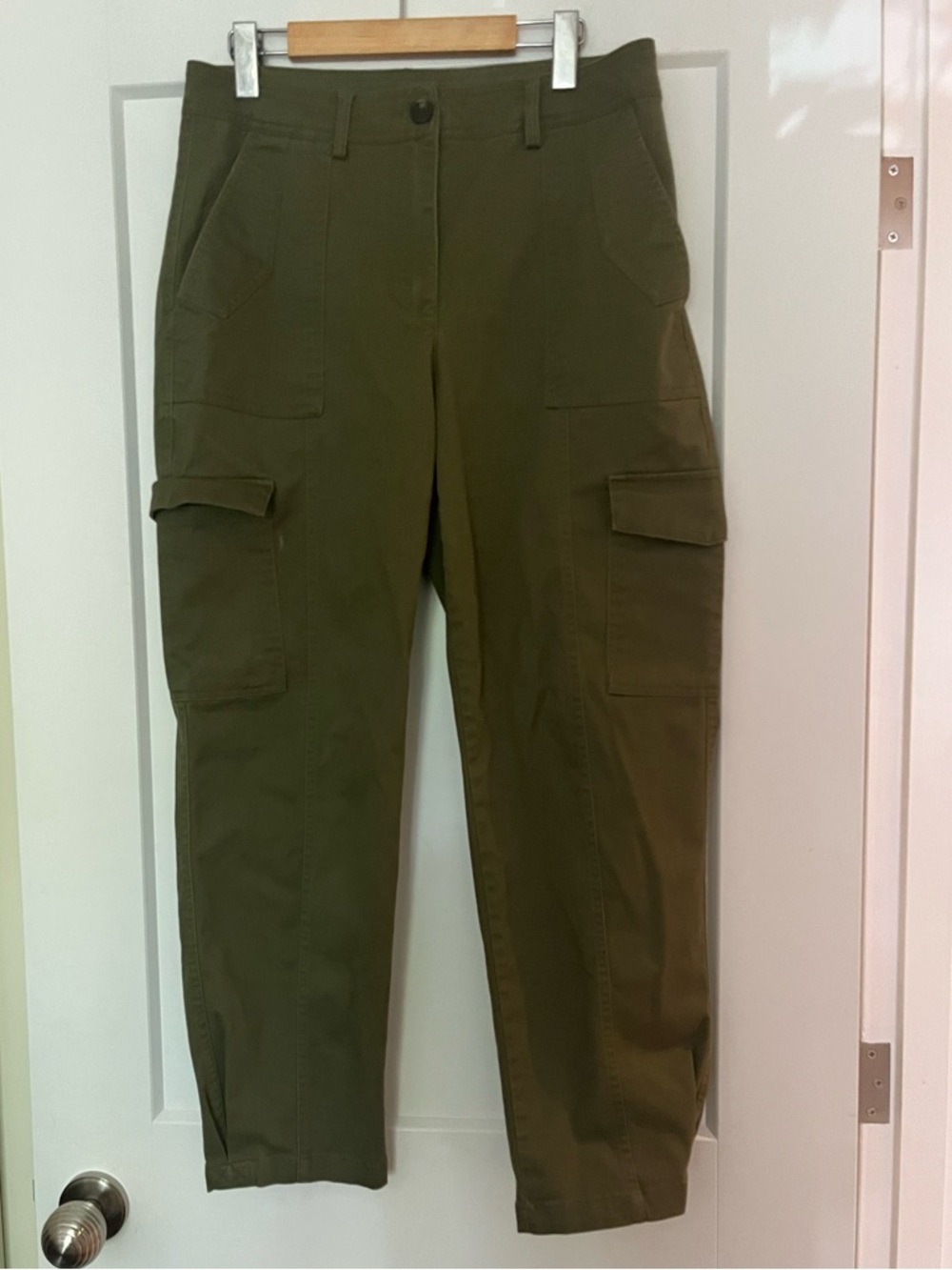 Jason Wu Khaki Utility Cropped Pants S